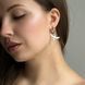 Сережки з рельєфною горлицею та фурнітурою золотого кольору 603 фото 1