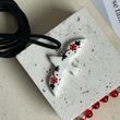 Чайка розмальована на чорному шнурочку